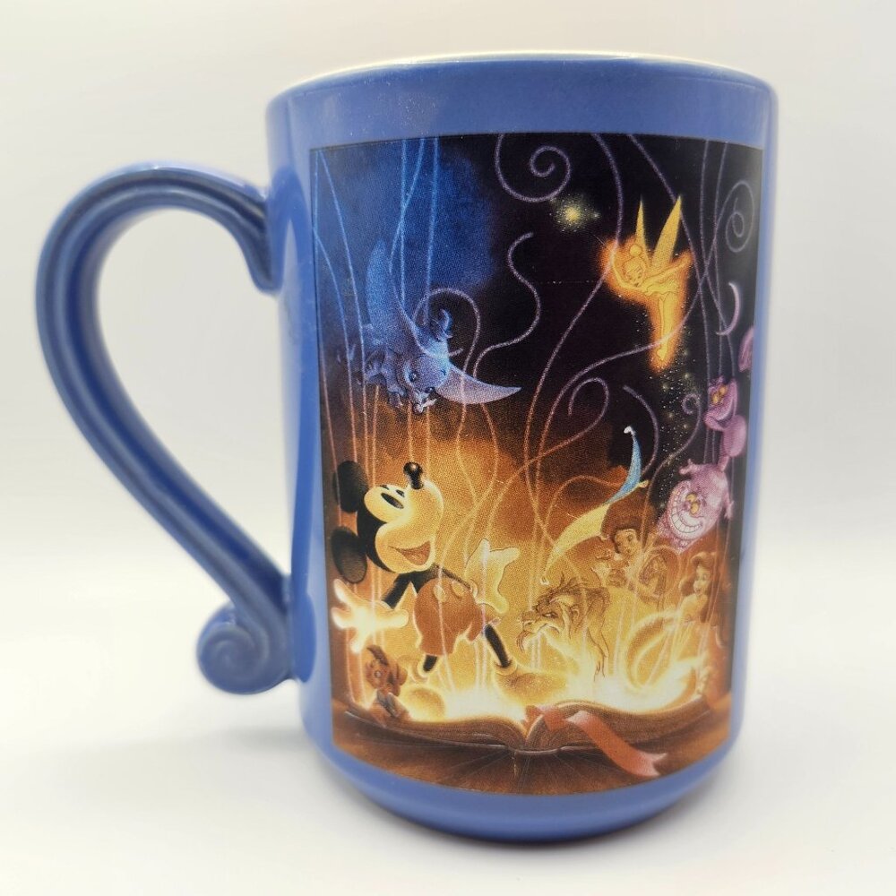 Disneyland Mickey Mouse 75 Years Of Love And Laughter Ceramic Mug 16oz Blue